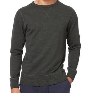 Good Man Varsity Crew Neck Lightweight Sweater Military Green S Men's